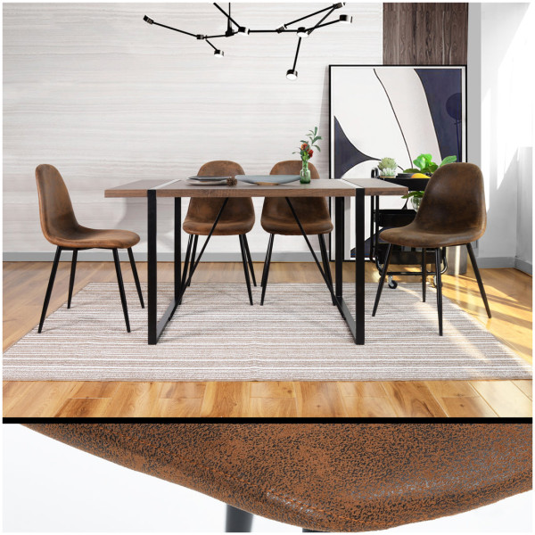 Silla Stz C Piel Pu Pata Metal Set de 4 - Imagen 14