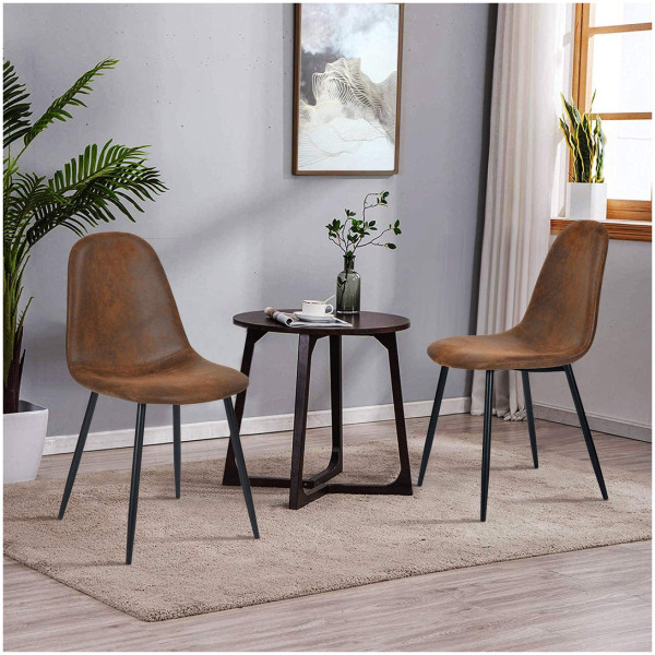 Silla Stz C Piel Pu Pata Metal Set de 4 - Imagen 11