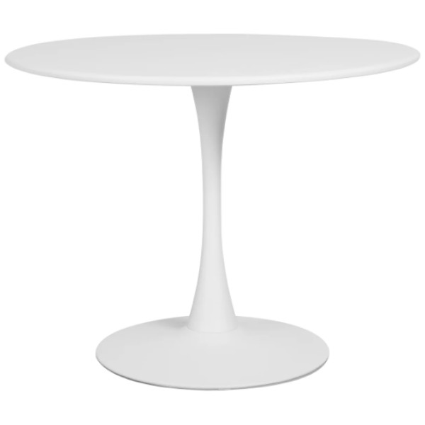 Mesa Tulip De Exterior Metálica Blanca 100cm