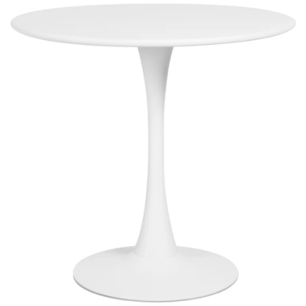 Mesa Tulip de Exterior Metálica Blanca 80cm