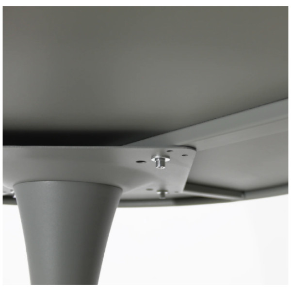 Mesa Tulip de Exterior Metálica Blanca 80cm - Imagen 4