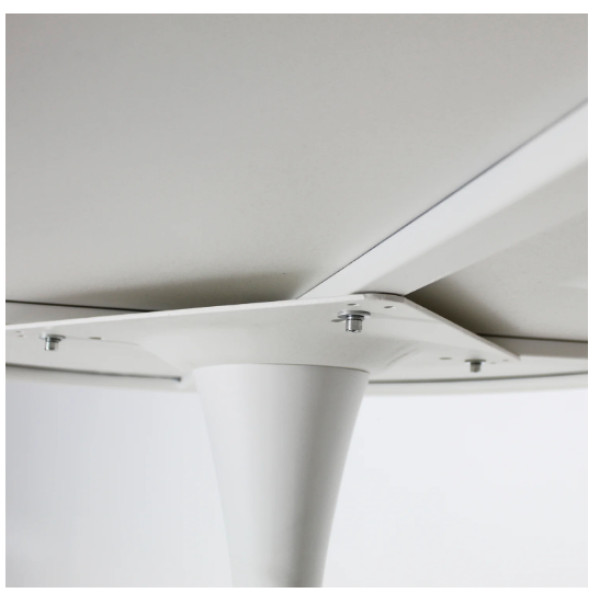 Mesa Tulip de Exterior Metálica Blanca 80cm - Imagen 2