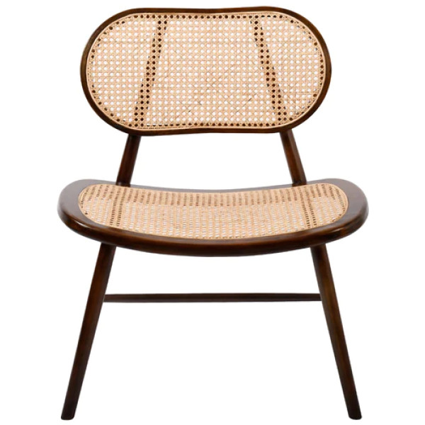 Silla Ocasional Fear Bejuco Natural Y Madera Nogal - Imagen 4