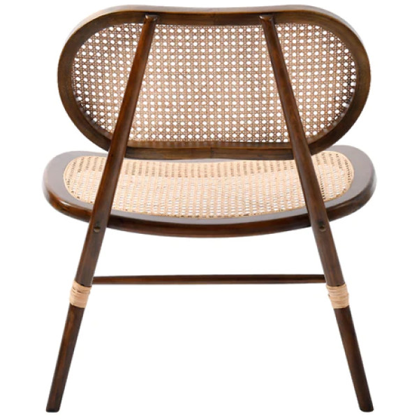 Silla Ocasional Fear Bejuco Natural Y Madera Nogal - Imagen 5