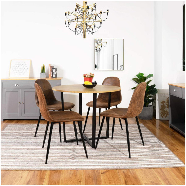 Silla Stz C Piel Pu Pata Metal Set de 4 - Imagen 13