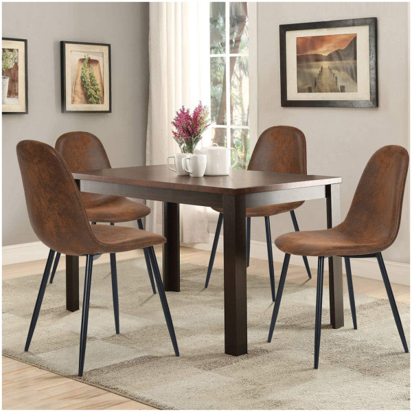 Silla Stz C Piel Pu Pata Metal Set de 4 - Imagen 12