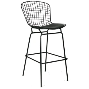 Banco Bertoia Replica Altura Cocina KitchenStool Negro