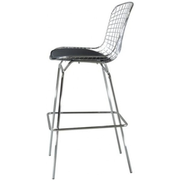 Banco Bertoia Replica Altura Cocina KitchenStool Negro - Imagen 3