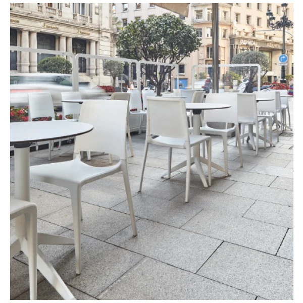 Silla Hall Ezpeleta Sin brazo - Plastico Exterior apilable Uv - Imagen 4
