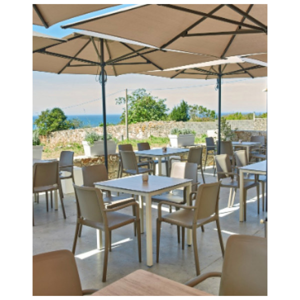 Silla Hall Ezpeleta Sin brazo - Plastico Exterior apilable Uv - Imagen 5