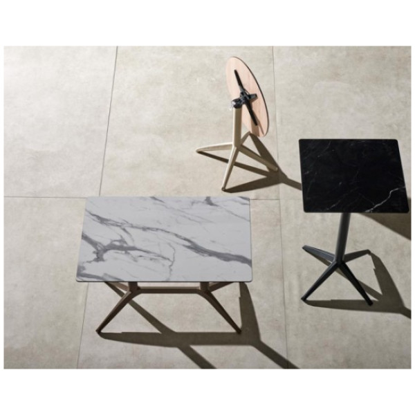 Mesa Exterior Quatro Fold Ezpeleta-Tablero Werzalit Redonda 70cm - Imagen 5