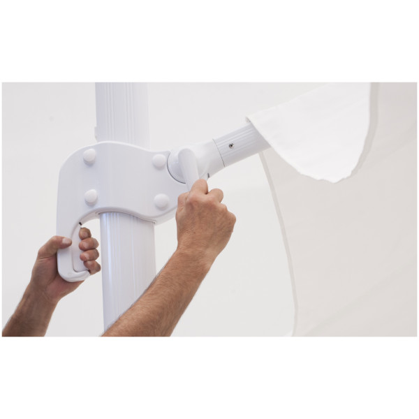Parasol FLEXO-Ezpeleta 3×3 Giro De 360 Estructura Blanca - Imagen 7