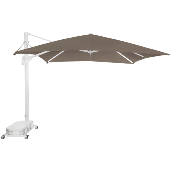Parasol FLEXO-Ezpeleta 3×3 Giro De 360 Estructura Blanca - Imagen 2