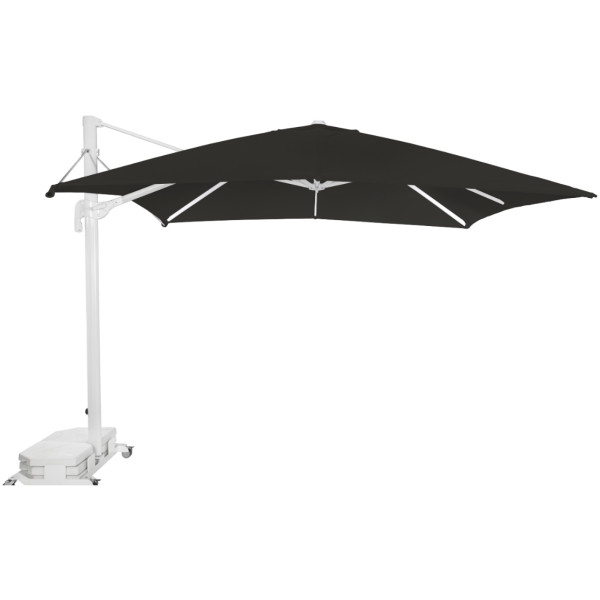 Parasol FLEXO-Ezpeleta 3×3 Giro De 360 Estructura Blanca