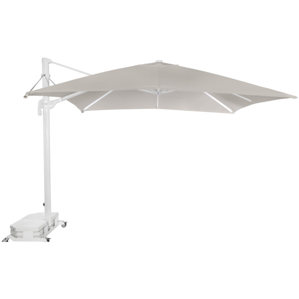Parasol FLEXO-Ezpeleta 3×3 Giro De 360 Estructura Blanca - Imagen 3