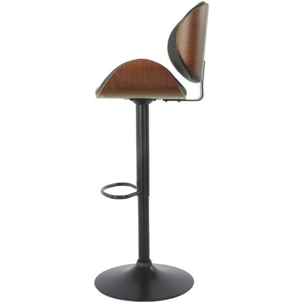 Banco Vegas VG1  Madera Nogal Piel Base Negra - Imagen 3
