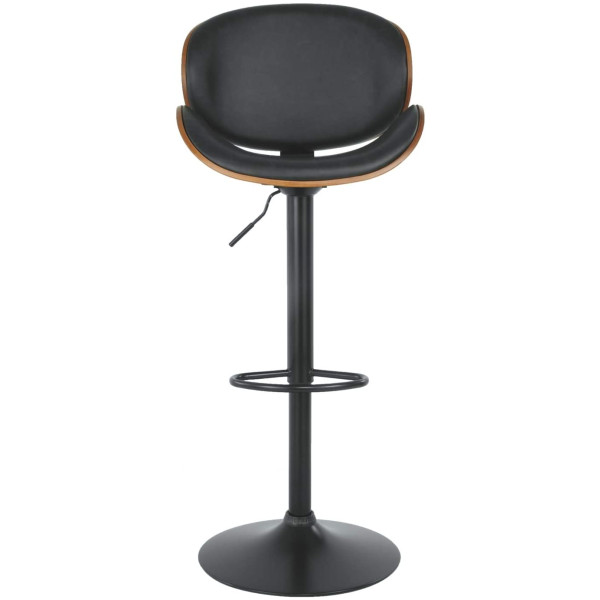 Banco Vegas VG1  Madera Nogal Piel Base Negra - Imagen 2