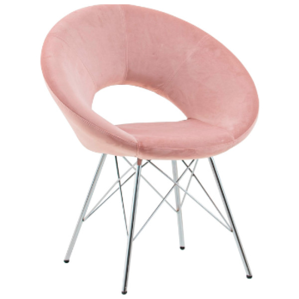Silla Sillon Ocasional Denver Terciopelo Pata Cromada - Imagen 4