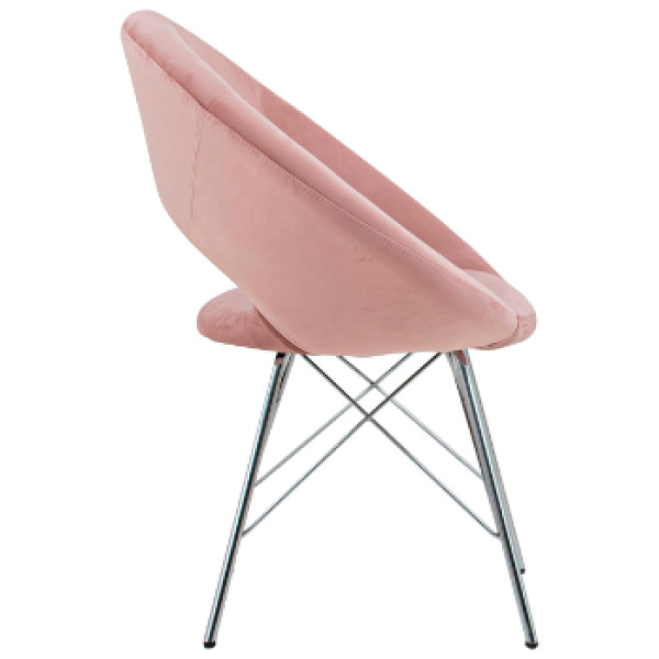 Silla Sillon Ocasional Denver Terciopelo Pata Cromada - Imagen 5
