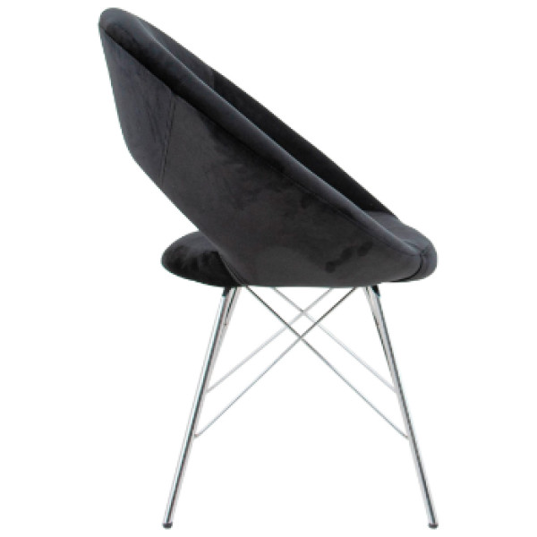 Silla Sillon Ocasional Denver Terciopelo Pata Cromada - Imagen 8