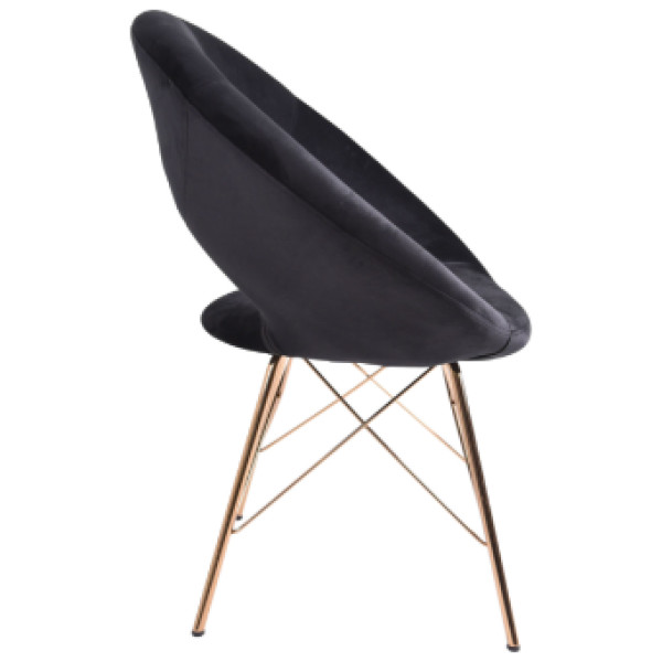 Silla Sillon Ocasional Denver Terciopelo Pata Dorada - Imagen 2