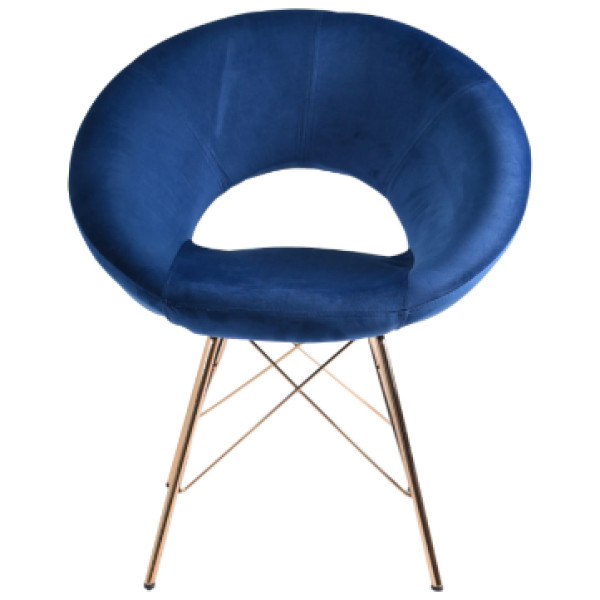 Silla Sillon Ocasional Denver Terciopelo Pata Dorada - Imagen 4