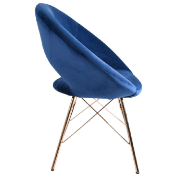 Silla Sillon Ocasional Denver Terciopelo Pata Dorada - Imagen 5