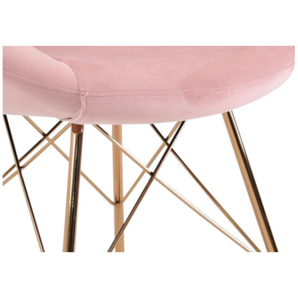 Silla Sillon Ocasional Denver Terciopelo Pata Dorada - Imagen 7