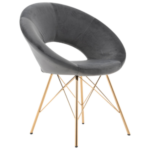 Silla Sillon Ocasional Denver Terciopelo Pata Dorada - Imagen 9