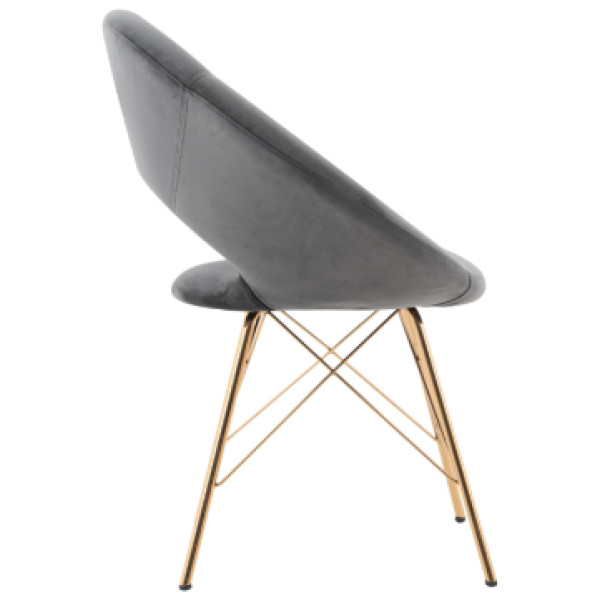 Silla Sillon Ocasional Denver Terciopelo Pata Dorada - Imagen 10