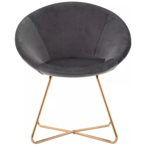 Silla Sillon Ocasional Vail Terciopelo Pata Dorada - Imagen 2