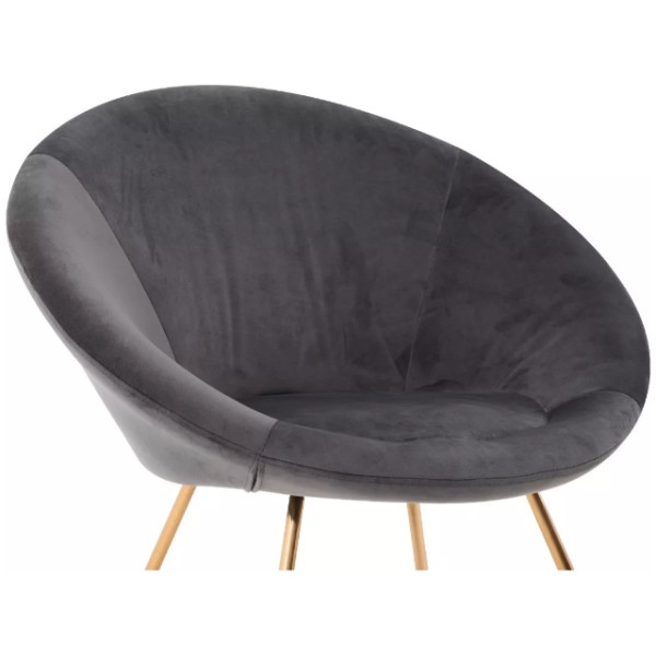 Silla Sillon Ocasional Vail Terciopelo Pata Dorada - Imagen 3