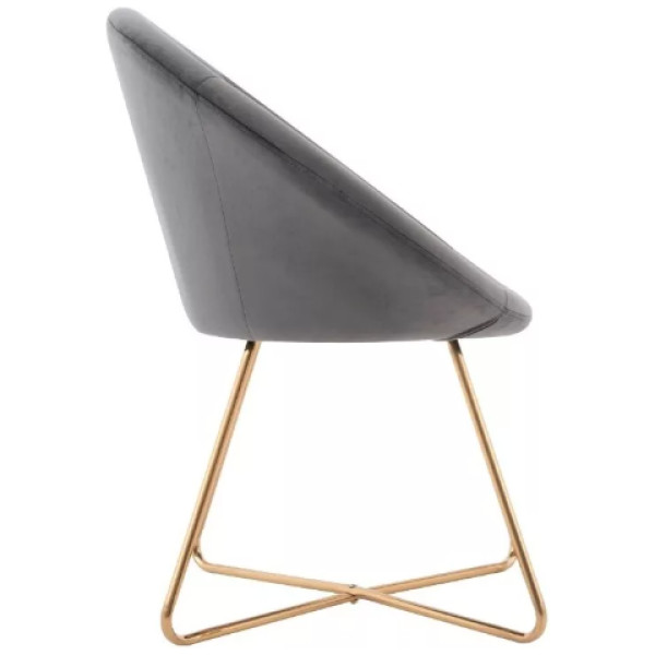 Silla Sillon Ocasional Vail Terciopelo Pata Dorada - Imagen 4