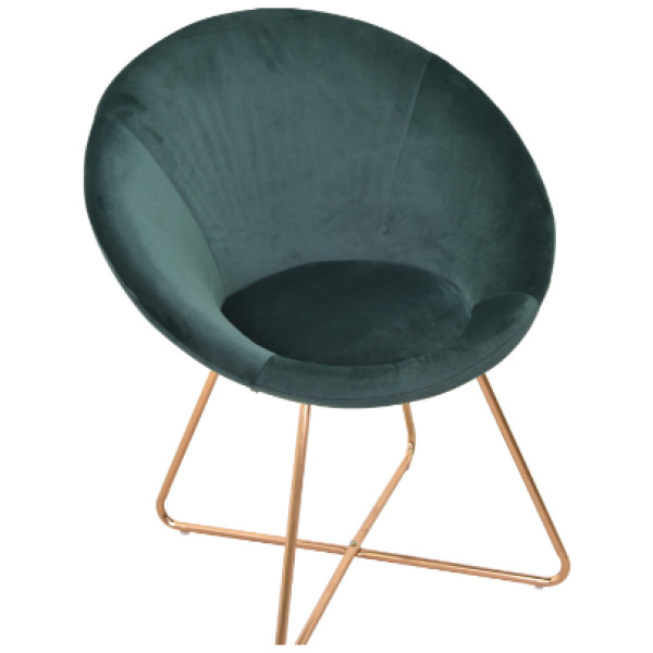 Silla Sillon Ocasional Vail Terciopelo Pata Dorada - Imagen 5
