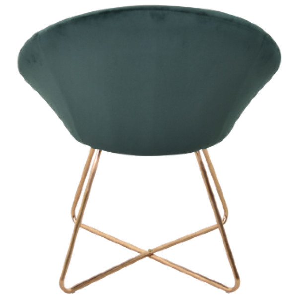 Silla Sillon Ocasional Vail Terciopelo Pata Dorada - Imagen 6