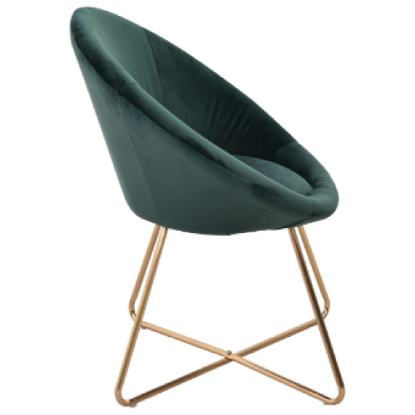Silla Sillon Ocasional Vail Terciopelo Pata Dorada - Imagen 7