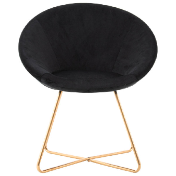 Silla Sillon Ocasional Vail Terciopelo Pata Dorada - Imagen 8