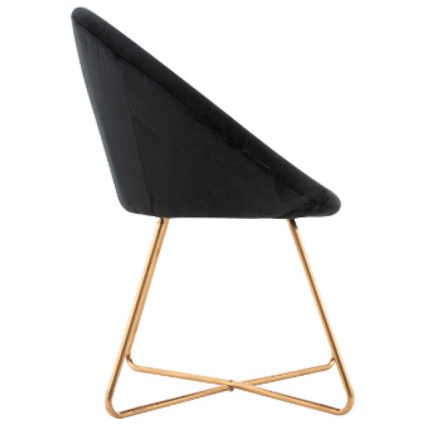 Silla Sillon Ocasional Vail Terciopelo Pata Dorada - Imagen 10