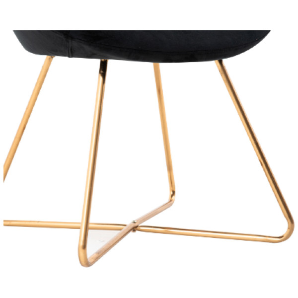 Silla Sillon Ocasional Vail Terciopelo Pata Dorada - Imagen 11
