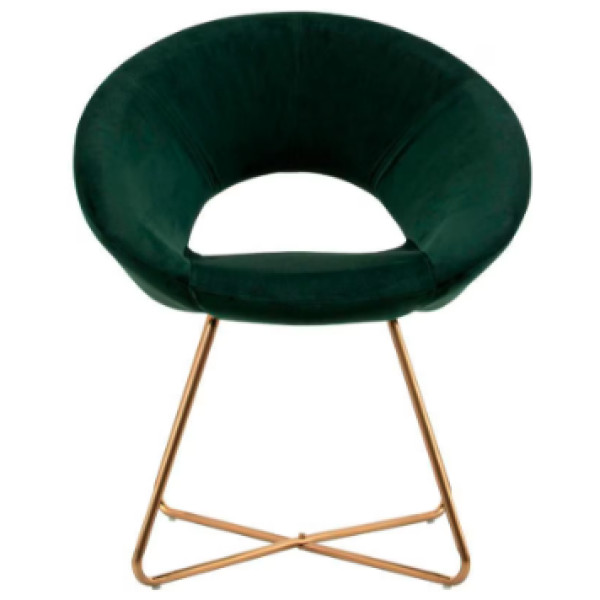 Silla Sillon Ocasional Tucson Terciopelo Pata Dorada - Imagen 5