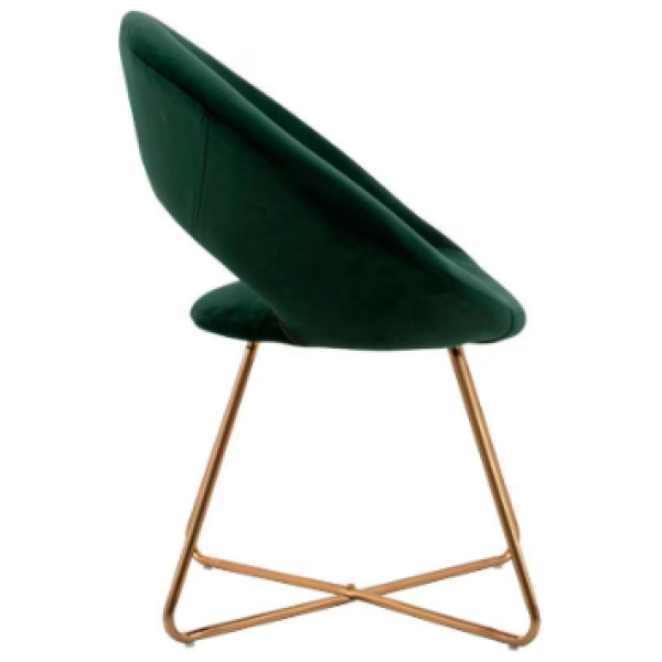Silla Sillon Ocasional Tucson Terciopelo Pata Dorada - Imagen 4
