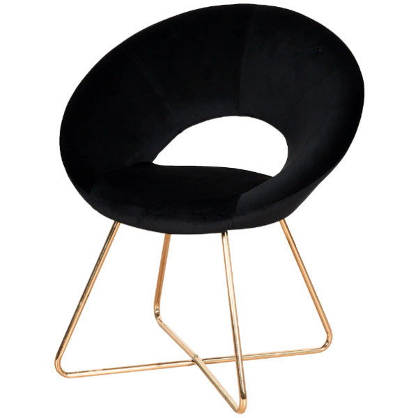 Silla Sillon Ocasional Tucson Terciopelo Pata Dorada - Imagen 3