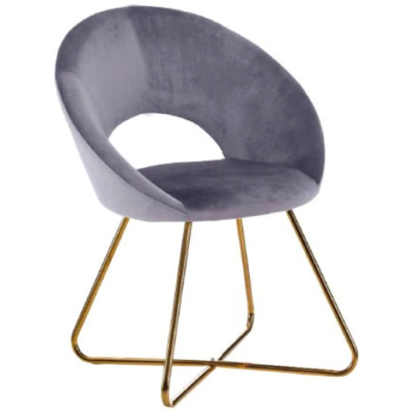 Silla Sillon Ocasional Tucson Terciopelo Pata Dorada - Imagen 11