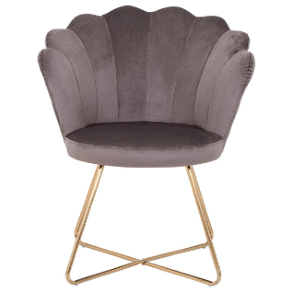 Silla Sillon Ocasional Dallas Terciopelo Pata Dorada - Imagen 13