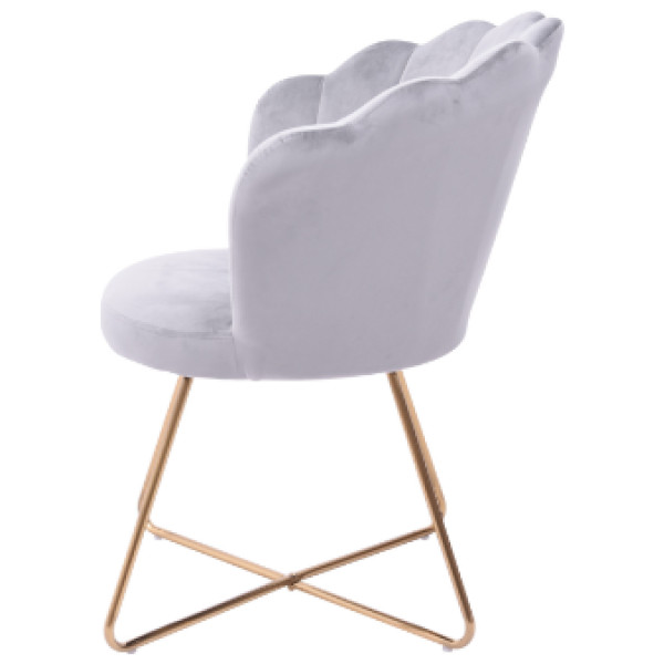 Silla Sillon Ocasional Dallas Terciopelo Pata Dorada - Imagen 10