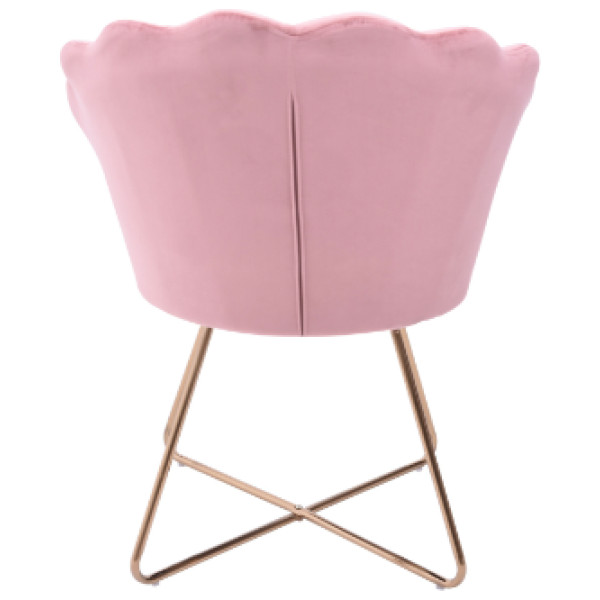 Silla Sillon Ocasional Dallas Terciopelo Pata Dorada - Imagen 8