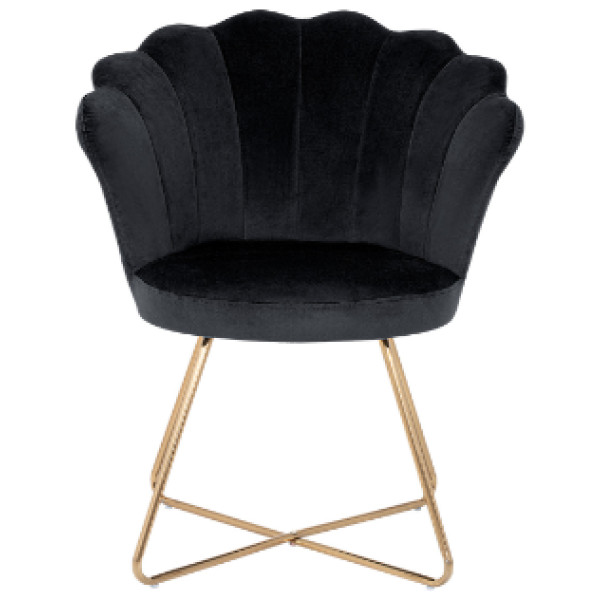 Silla Sillon Ocasional Dallas Terciopelo Pata Dorada - Imagen 6
