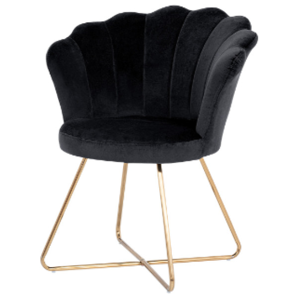 Silla Sillon Ocasional Dallas Terciopelo Pata Dorada - Imagen 5