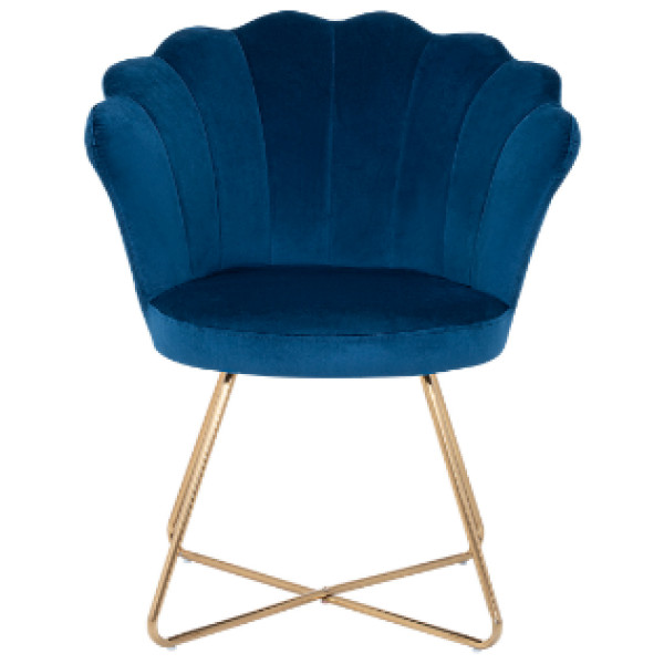 Silla Sillon Ocasional Dallas Terciopelo Pata Dorada - Imagen 4