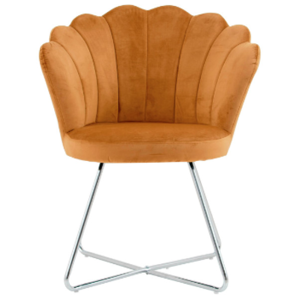 Silla Sillon Ocasional Dallas Terciopelo Pata Cromada - Imagen 2